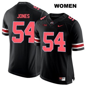 Women's NCAA Ohio State Buckeyes Matthew Jones #54 College Stitched Authentic Nike Red Number Black Football Jersey XS20K77HQ